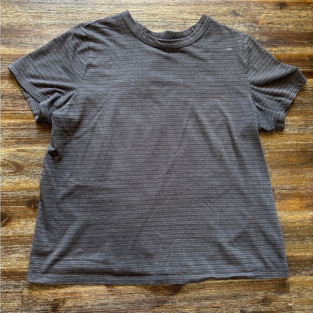 Women’s Gray Striped T-Shirt